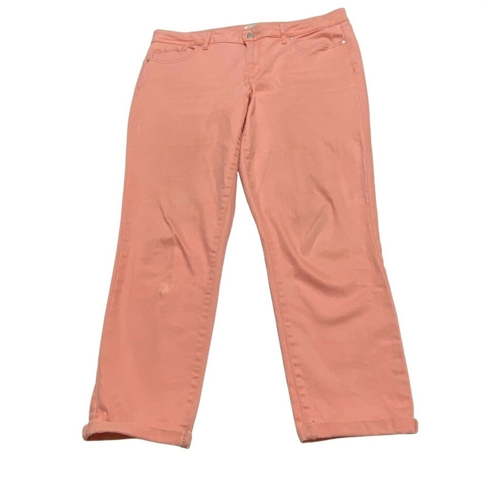 Jessica Simpson Rolled Crop Skinny Women's size 12 Pink Denim Jeans‎